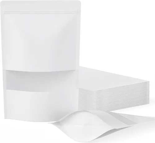 Miniatura 11 de FireKylin 100 bolsas resellables, bolsas de papel con ventana mate para pequeñas empresas, cremallera y bolsas sellables con calor para embalaje