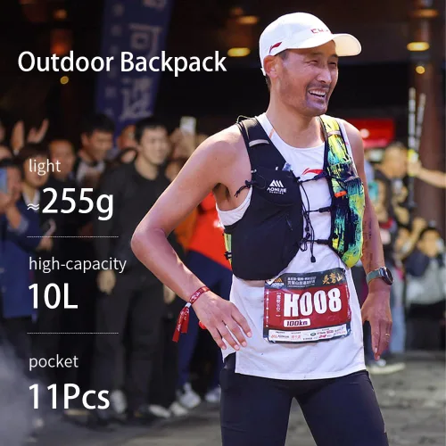 Miniatura 2 de YOUGLE Chaleco de hidratación para correr, mochila ligera de hidratación para hombres de 10 litros para carreras de maratón de trail running