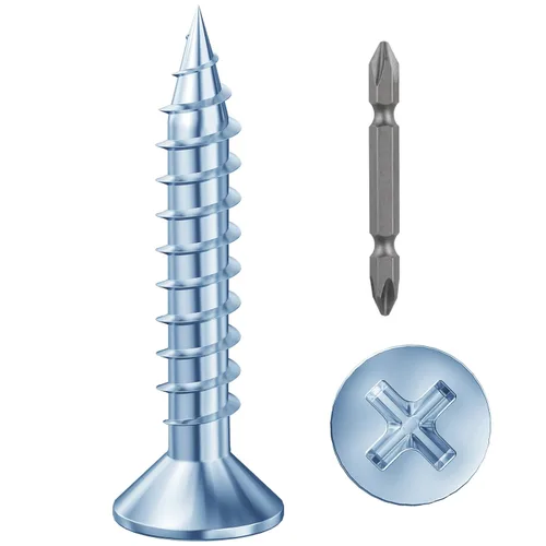 Miniatura 29 de Wensilon (385 piezas) Tornillos de cabeza plana negros para madera, tornillos autorroscantes de cabeza plana para metal rápido, equipados con kit