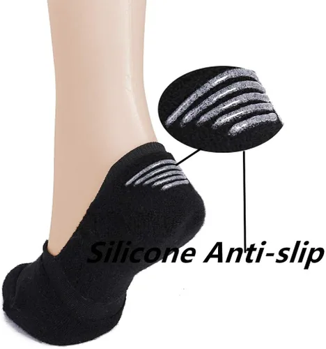 Miniatura 4 de Leotruny 6 pares de calcetines unisex de algodón atlético antideslizantes corte bajo forro plano no se muestran