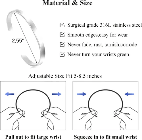 Miniatura 6 de JoycuFF Regalos conmemorativos por la pérdida de mamá papá en memoria de joyas, pulsera de condolencia, brazalete de duelo, mensaje secreto grabado