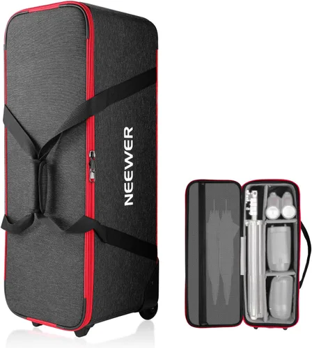 Miniatura 9 de NEEWER Bolsa de transporte con espuma movible acolchada para Studio Light Q300 Vision 4 ML300 CB60B RGB CB60 MS60B MS60C MS150B, bolsa de transporte