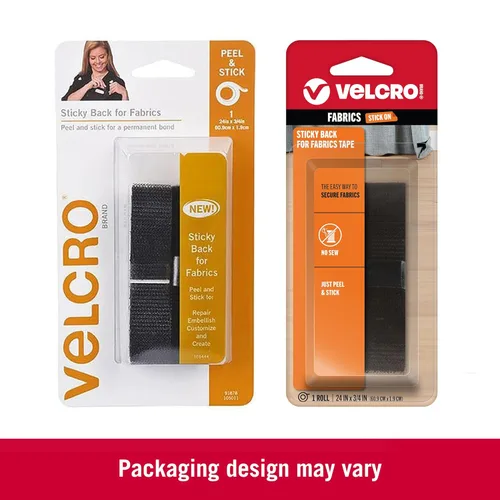 Miniatura 2 de Cinta adhesiva para tejidos de la marca Velcro Brand, sin necesidad de costura, Negro