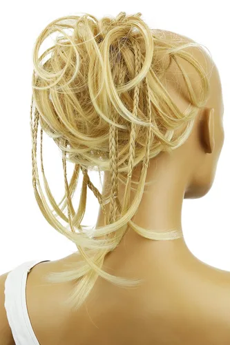 Miniatura 24 de CAISHA Prettyshop - Banda elástica grande XXL tipo postizo de cabello trenzado apenas ondulado, ideal para peinados recogidos o rodetes desaliñados
