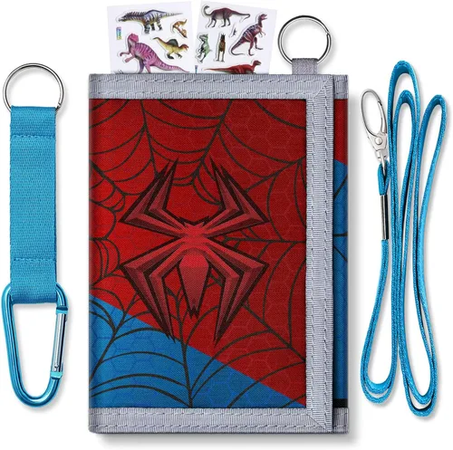 Yollber Carteras para niños con bolsillo para monedas, carteras para niños de 4 a 18 años, billetera triple para niños, cartera novedosa para