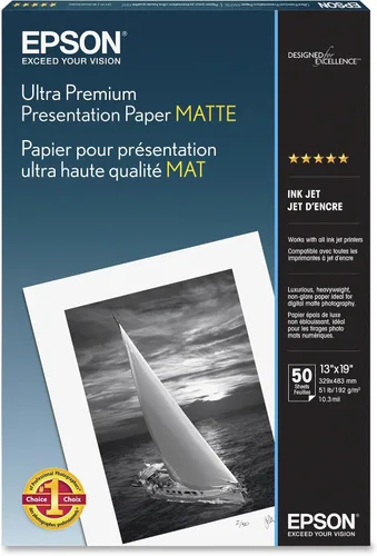 Miniatura 3 de Epson S041339 papel mate de presentación de primera calidad (13 x 19 pulgadas, 50 hojas)