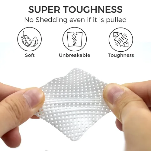 Miniatura 3 de 540 toallitas de uñas sin pelusas, color blanco, no tejidas, suaves toallitas quitaesmalte para uñas de gel, extensiones de pestañas y suministros