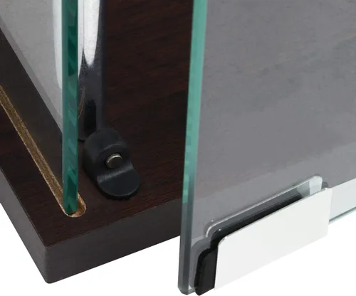 Miniatura 15 de Fuji Boeki 96049 - Estuche de la colección 96049, 3 niveles, ancho 16.7 x profundidad 14.4 x 33.9 pulgadas (16.7 x 14.4 x 33.9 in), marrón, vidrio