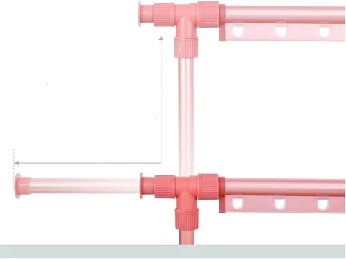 Miniatura 3 de UNNS Perchero plegable de secado de suelo de 3 capas, soporte plegable para ropa de lavandería, ruedas rodantes adecuadas para balcón, lavandería