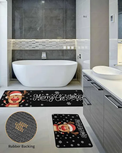 Miniatura 5 de Tapete de baño antideslizante para bañera, tapete de baño de secado rápido y absorbente, tapete de ducha de tierra de diatomeas lavable para cocina