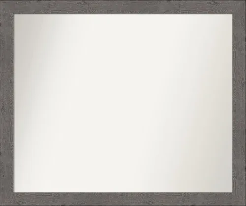 Miniatura 197 de Amanti Art Espejo de baño gris para sobre el fregadero, 31 x 48 pulgadas, espejo de tocador rectangular estrecho de color gris, marco de madera