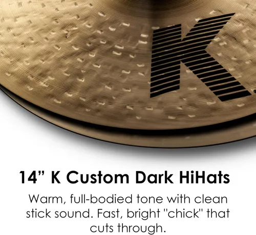 Miniatura 3 de Zildjian K Custom Dark Hi-Hat Platillos - 14 pulgadas