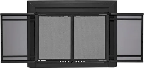 Miniatura 3 de UniFlame - Kendall - Puertas de chimenea estilo gabinete con vidrio templado ahumado