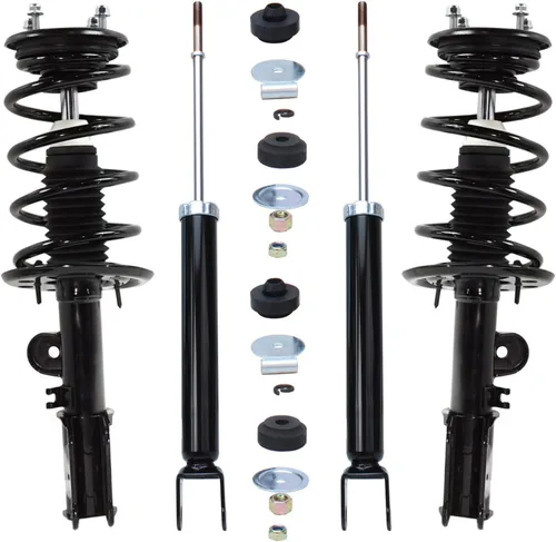 Miniatura 129 de Detroit Axle - Puntales y Amortiguadores para Chevy Traverse Buick Enclave GMC Acadia Saturn Outlook 2007-2012, 2 puntales delanteros con resorte