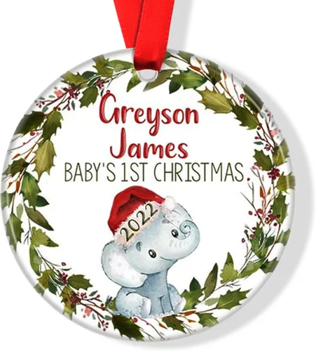 Miniatura 22 de Mountains Baby - Adorno de Navidad para bebé, adorno de Navidad personalizado para bebé, adorno de aventura espera para bebé, adorno navideño