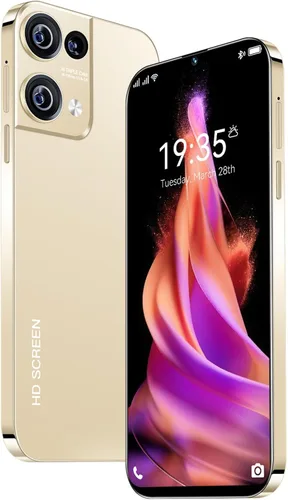 Miniatura 6 de Teléfono celular desbloqueado, Android 13 teléfonos móviles pantalla HD de 6.49 pulgadas, SIM dual, 1+16G ROM/SD a 256GB, cámara dual/3200mAh Dorado