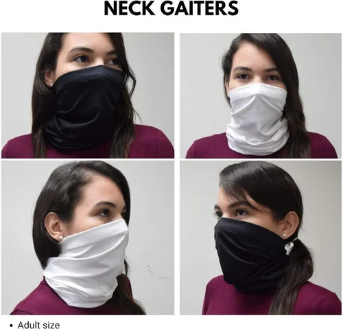 Miniatura 3 de Vive La Fete Polainas de cuello suaves y clásicas para hombres y mujeres, tela elástica en cuatro direcciones, transpirable, calentador de cuello
