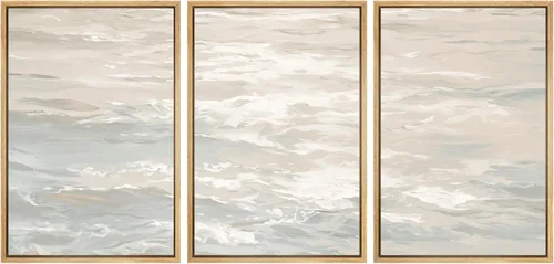 Miniatura 106 de SIGNWIN Lienzo enmarcado para pared, juego de arte tranquilo con reflejo de lago, acuarela, montaña y agua, ilustraciones modernas, arte abstracto