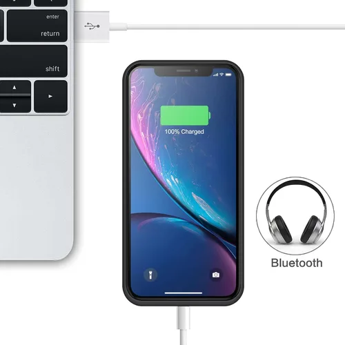 Miniatura 5 de Funda de batería para iPhone XR, funda de carga portátil de 6800 mAh para iPhone XR, batería externa recargable, batería externa, funda protectora