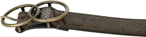 Miniatura 5 de Lucky Brand Women's Snakeskin Double Ring Belt with Comfortable Center Bar Buckle