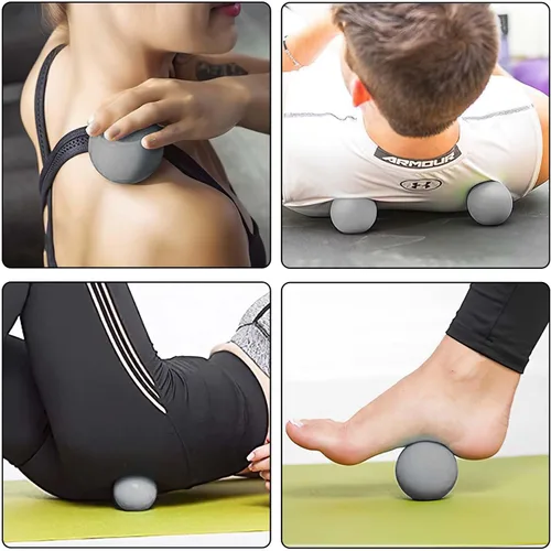 Miniatura 4 de WOVTE Pelota de lacrosse para masaje para músculos doloridos, hombros, cuello, espalda, pies, cuerpo, tejido profundo, punto de activación, nudos
