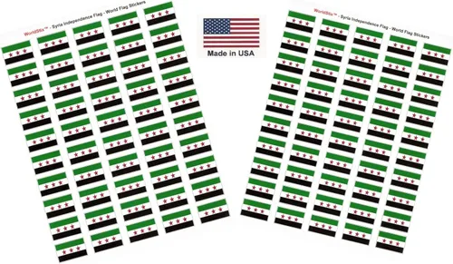 Miniatura 17 de 100 calcomanías de la bandera de Alaska; 1.5" x 1" hechas en Estados Unidos, calcomanías autoadhesivas de la bandera del estado para álbumes