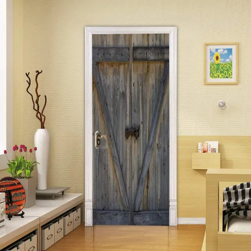Miniatura 7 de Calcomanías 3D para puerta, murales para despegar y pegar, cocodrilo negro, calcomanías de pared, autoadhesivas, extraíbles, impermeables, de PVC