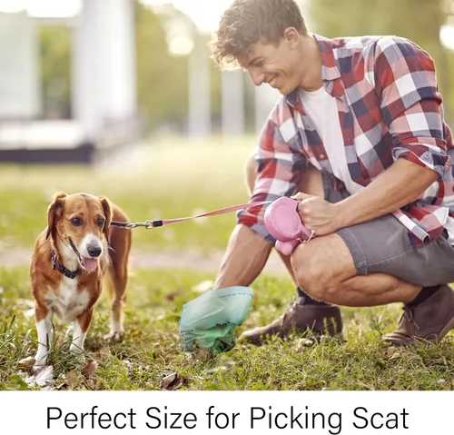 Miniatura 2 de Home Bolsas compostables para excrementos de perro, bolsas de basura de perros a base de plantas, extragruesas y a prueba de fugas, bolsas planas