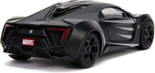 Miniatura 2 de Jada Toys Metals - Vehículo fundido a presión Avengers W Motors Lykan HyperSport, a escala 1:32, color negro (JA30302)