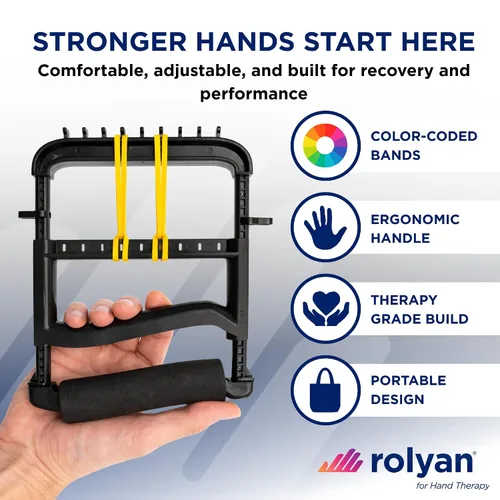 Miniatura 7 de SAMMONS Preston, herramienta de mano, con asa acolchada, ajustable Squeeze ergonómica y de hule, bandas de resistencia progresiva para Negro