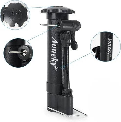 Miniatura 4 de Aoneky Mini bomba de mano para pelotas deportivas, bomba de aire portátil con aguja para inflación de baloncesto, fútbol, voleibol