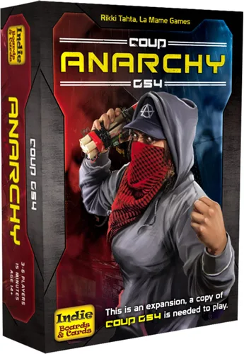 Coup: Rebelión G54 - Expansión de Juego de Cartas de Anarquía – Añade Nuevos Roles y Acciones – 3-6 Jugadores Edades 14+ – Juego de Estrategia y