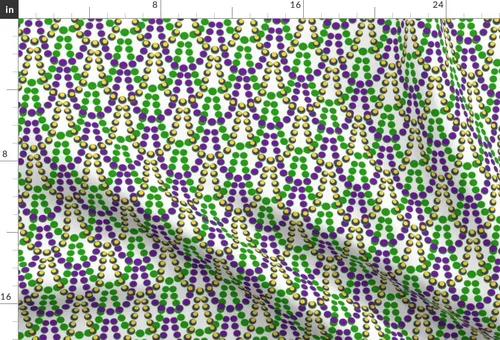 Miniatura 3 de Spoonflower Tela – Cuentas de Mardi Gras Carnaval Gordo Martes Impreso en Tela de Gasa Fat Quarter – Costura Ropa de Moda Vestidos Decoración