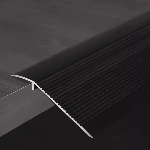 Miniatura 9 de MPOWRX Tira de transición de piso de metal a pisos de madera, tiras de unión antideslizantes para cubrir huecos de umbral, tira de borde de alfombra