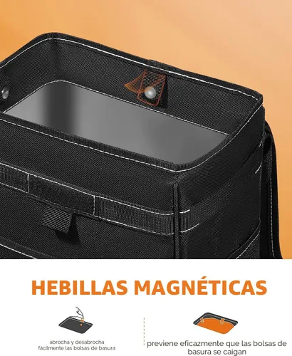 Miniatura 3 de HOTOR Cubo de basura para automóvil: organizador de automóvil a prueba de fugas y bolsa de almacenamiento para la parte trasera/delantera/consola
