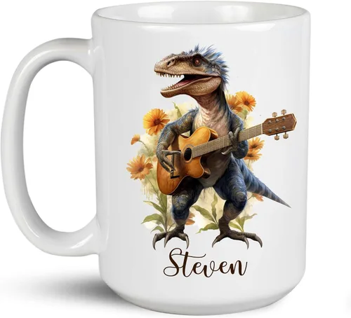 Miniatura 20 de Troodon My Spirit - Taza de café personalizada con nombre personalizado, taza de café de dinosaurio para amantes de los dinosaurios, tazas