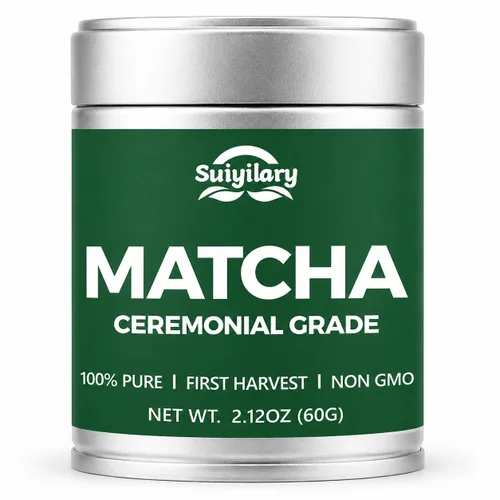 Miniatura 9 de Polvo de té verde matcha de grado ceremonial, té verde en polvo premium de primera cosecha – 100% puro té matcha, vegano, sin gluten, sin azúcar