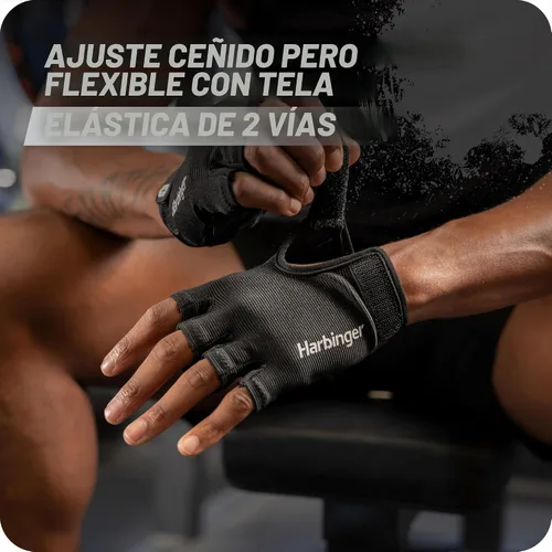 Miniatura 2 de Power Gloves 3.0 - Guantes de levantamiento de pesas duraderos de medio dedo con cierre de muñeca ajustable, palma de cuero transpirable, para hombre