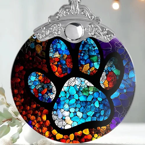 Miniatura 13 de Jocidea Adornos navideños de búho - Adornos festivos de vidrio manchado, adornos para árbol de Navidad, regalos de Navidad para amantes de los búhos