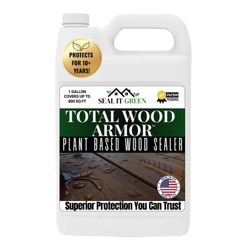 Miniatura 10 de Seal It Green Extreme Total Wood Sellador Black Lava Tinte y sellador de madera duradero en uno Protección profunda para cubiertas, vallas