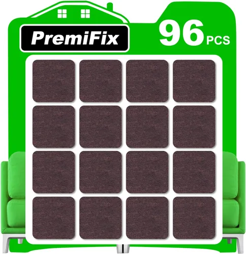 Miniatura 12 de Juego de 8 almohadillas de fieltro grandes para muebles, de 6 x 4 pulgadas, color marrón, autoadhesivas, antiarañazos, resistentes, 0.197 in