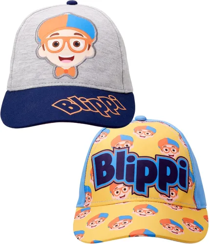Miniatura 2 de Blippi Gorra de béisbol para niños pequeños paquete de 2 gorras de ala curvada