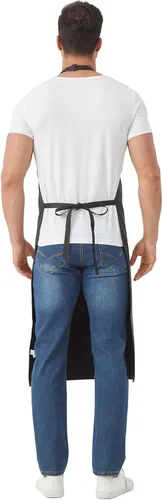Miniatura 3 de Nanxson Delantal impermeable ajustable para lavavajillas para mujeres y hombres, delantal de trabajo de goma ligero para laboratorio, carnicero