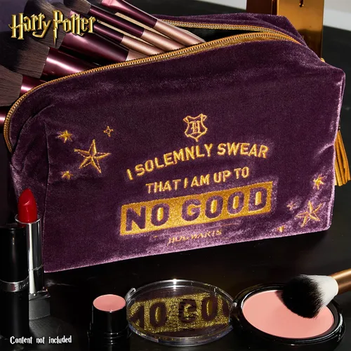 Miniatura 6 de Harry Potter Bolsa de Maquillaje de Terciopelo Estuche Cosmético Organizador de Viaje para Mujeres, Adolescentes y Niñas, Pequeño Neceser para Morado