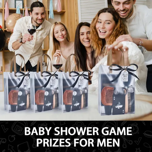 Miniatura 6 de Juego de 74 premios para baby shower para hombres, 6 juegos con frasco de cadera de acero inoxidable con embudo y abridor de botellas, kit