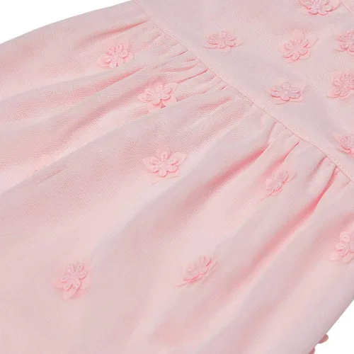 Miniatura 4 de Blueberry Pet My Little Princess - Vestido de tul para perro, color rosa bebé con delicada flor, longitud de espalda de 14 pulgadas, paquete de 1