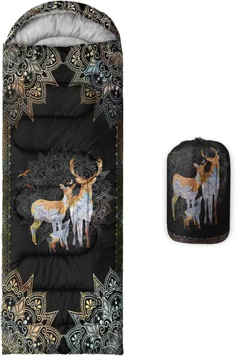 Miniatura 17 de CVHOUSE - Sacos de dormir para acampar, para 3 estaciones, clima cálido y fresco, ligeros, resistentes al agua, para adultos y niños