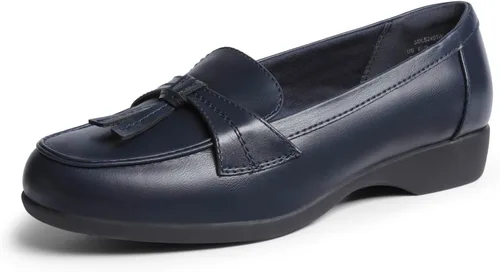 DREAM PAIRS Mocasines cómodos y elegantes para mujer, zapatos de trabajo casuales de negocios, oficina, soporte de arco de piel sintética, punta