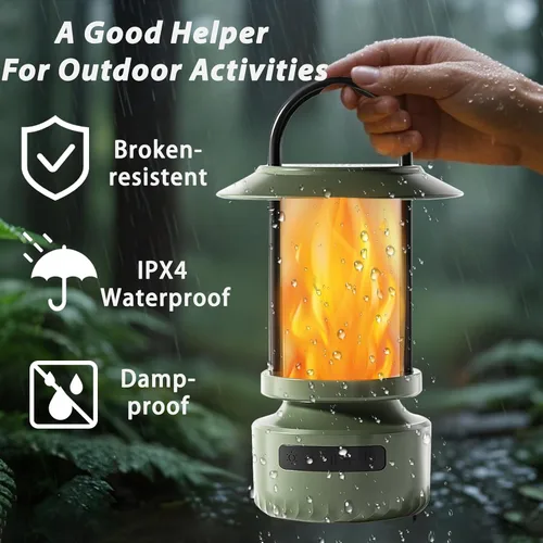Miniatura 5 de Swingers Altavoces Bluetooth para exteriores con llama parpadeante, luces de altavoz Bluetooth portátiles impermeables, altavoz al aire libre