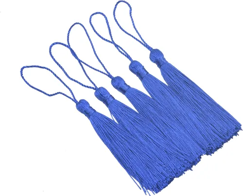Miniatura 4 de KONMAY, borlas pequeñas y suaves, con bucles para proyectos de bricolaje, hechas a mano, sedosas, de 3.5 pulgadas, 20